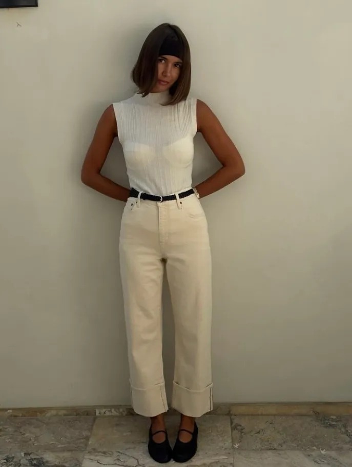 Chic White Jeans Outfits (21)