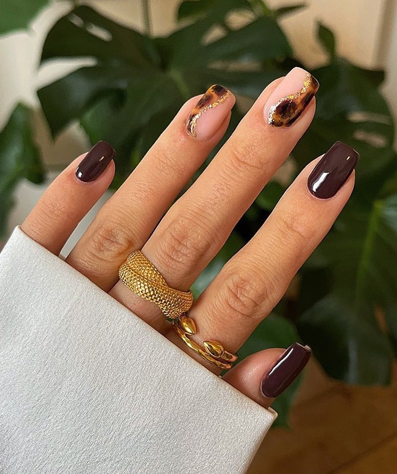 brown nail designs