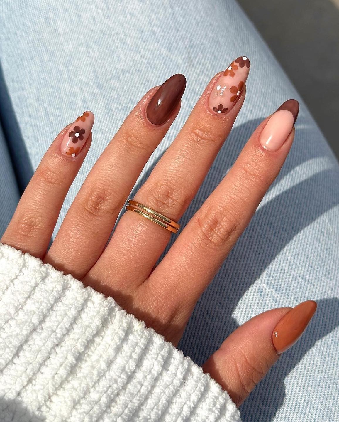 brown nail designs