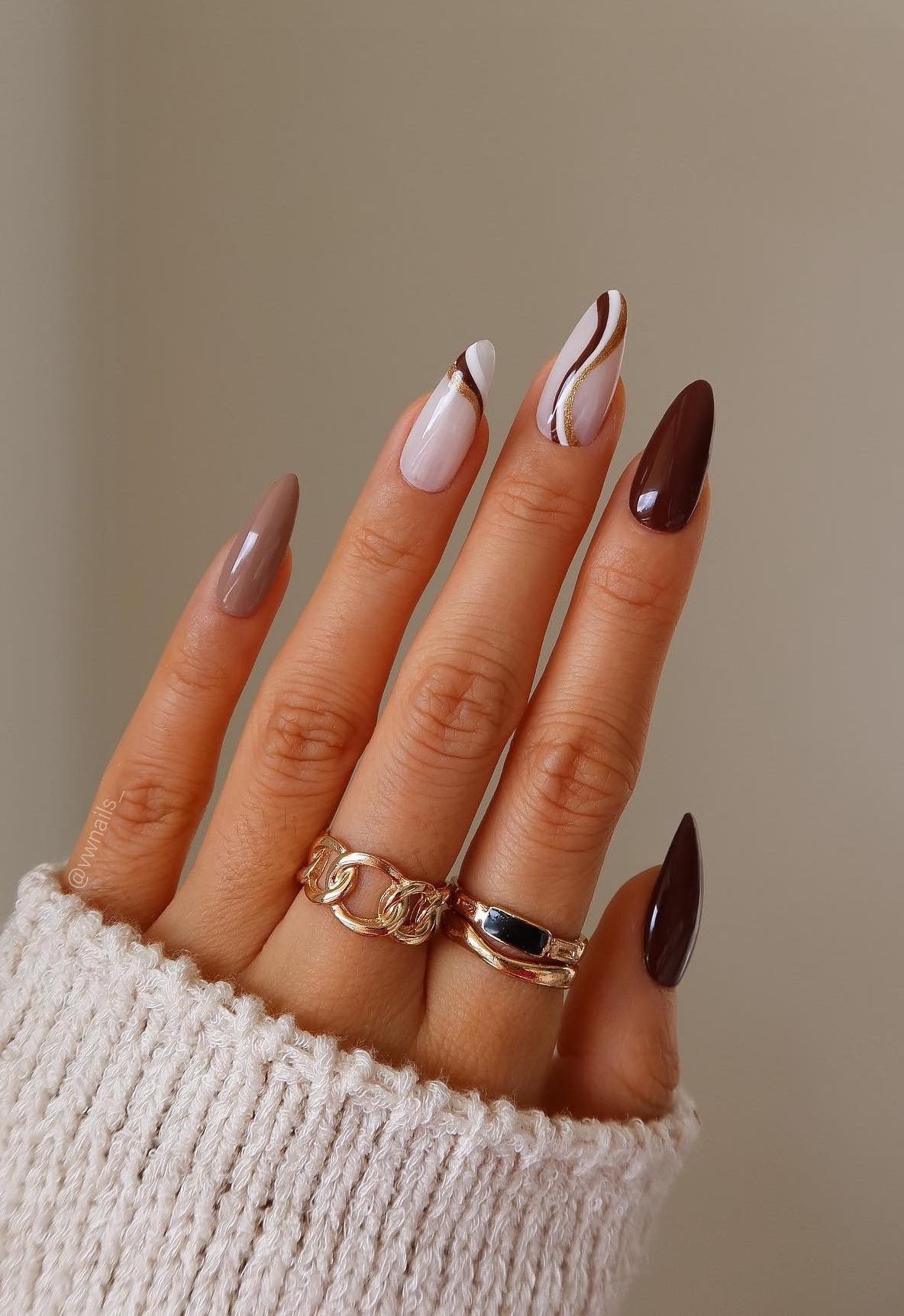 brown nail designs
