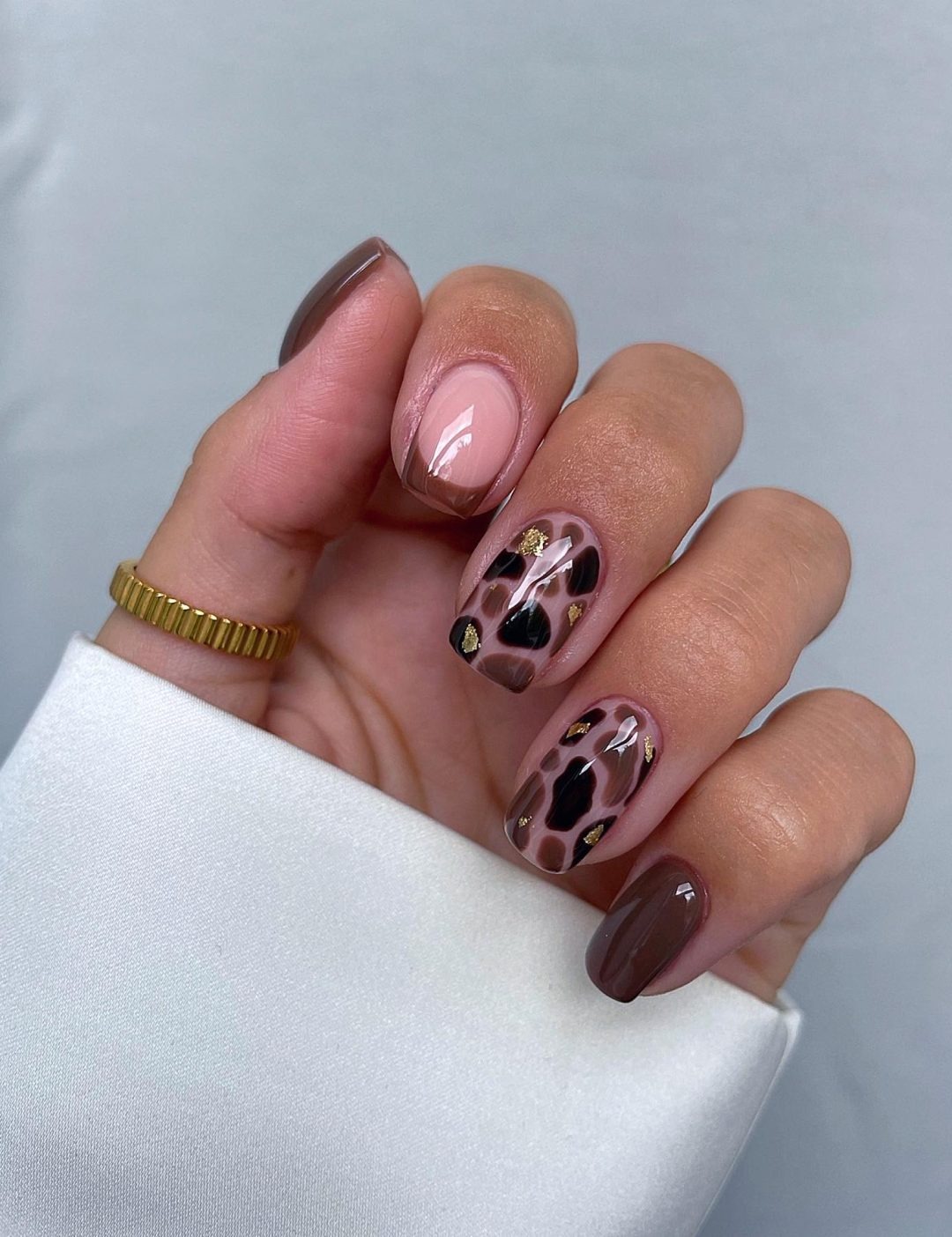 brown nail designs