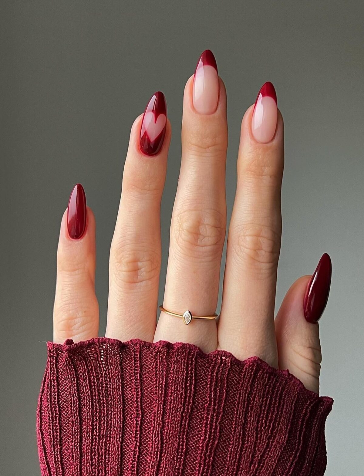 burgundy nails
