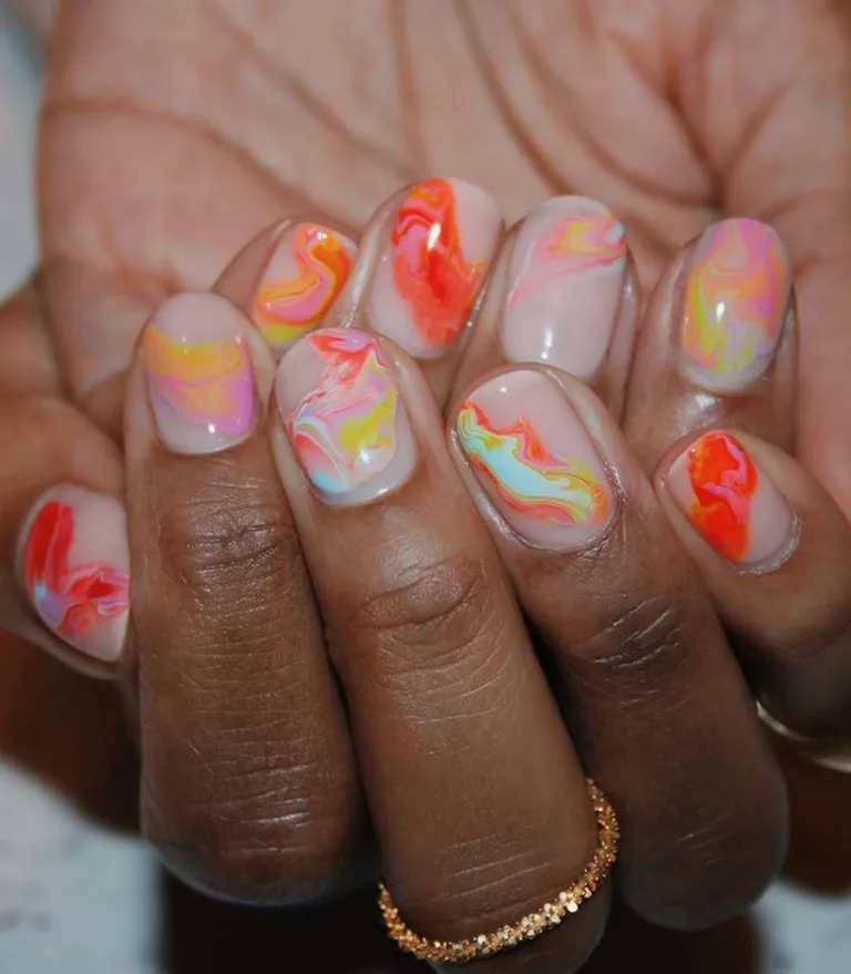 marble nail designs