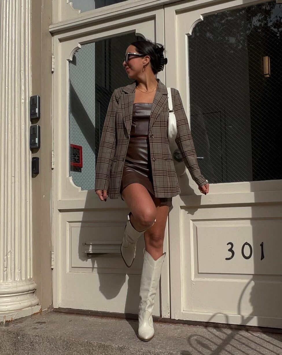 white boots outfit ideas