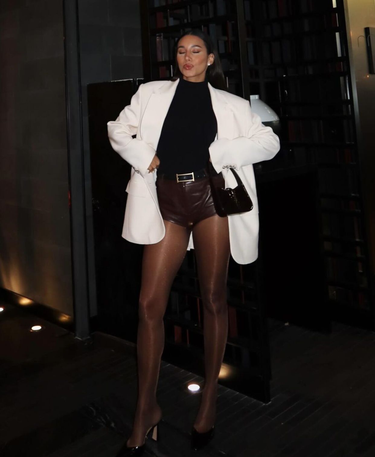 Leather Short Outfits Worth Copying for Winter